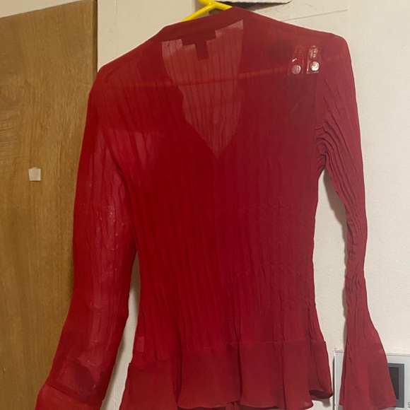 Style & Co. Red Ruffled Blouse - Picture 2 of 14